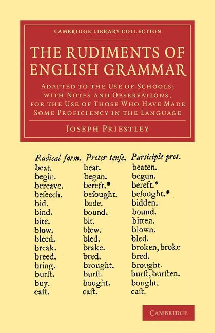 Joseph Priestley - The Rudiments of English Grammar, Häftad