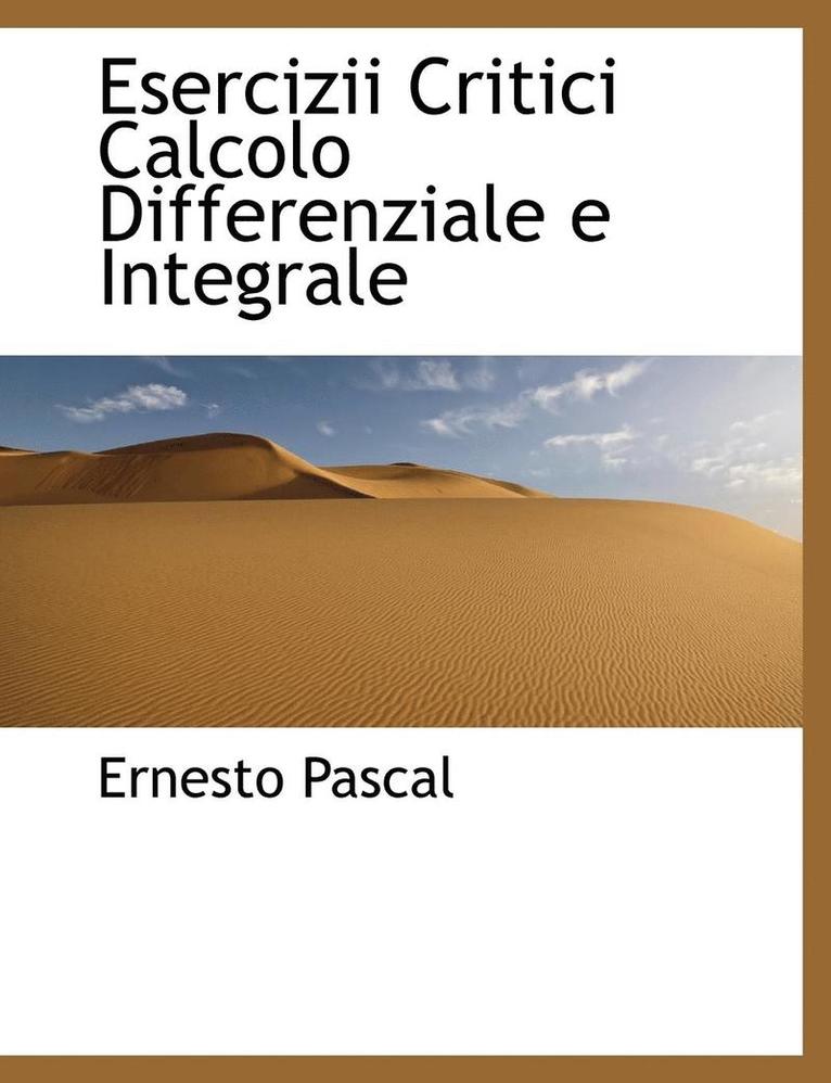 Ernesto Pascal - Esercizii Critici Calcolo Differenziale E Integrale, Häftad