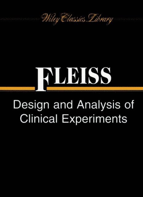 Joseph L. Fleiss - Design and Analysis of Clinical Experiments, E-bok
