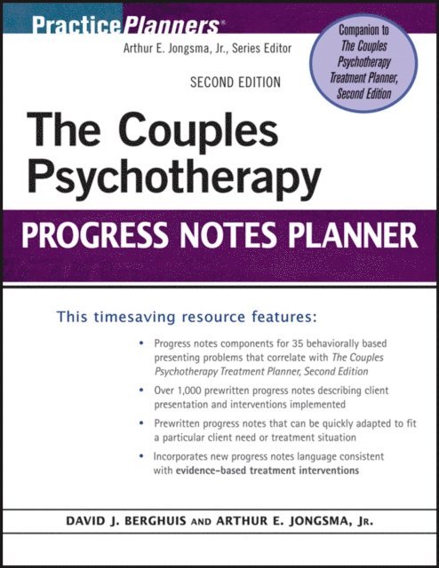 David J. Berghuis, Jr. Arthur E. Jongsma - Couples Psychotherapy Progress Notes Planner, E-bok