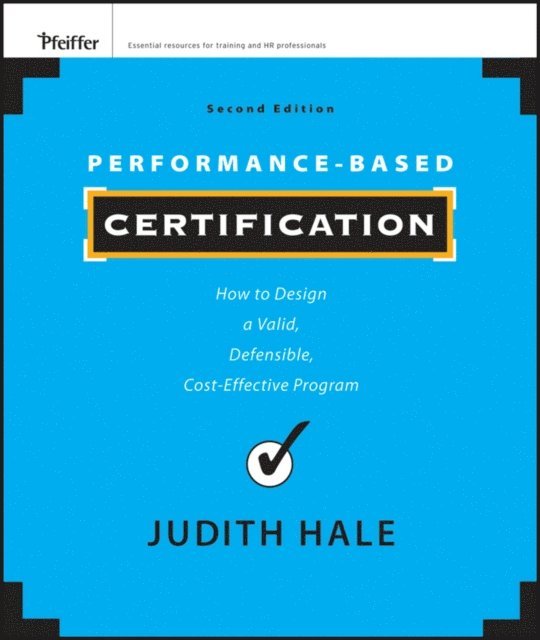Judith Hale - Performance-Based Certification, E-bok