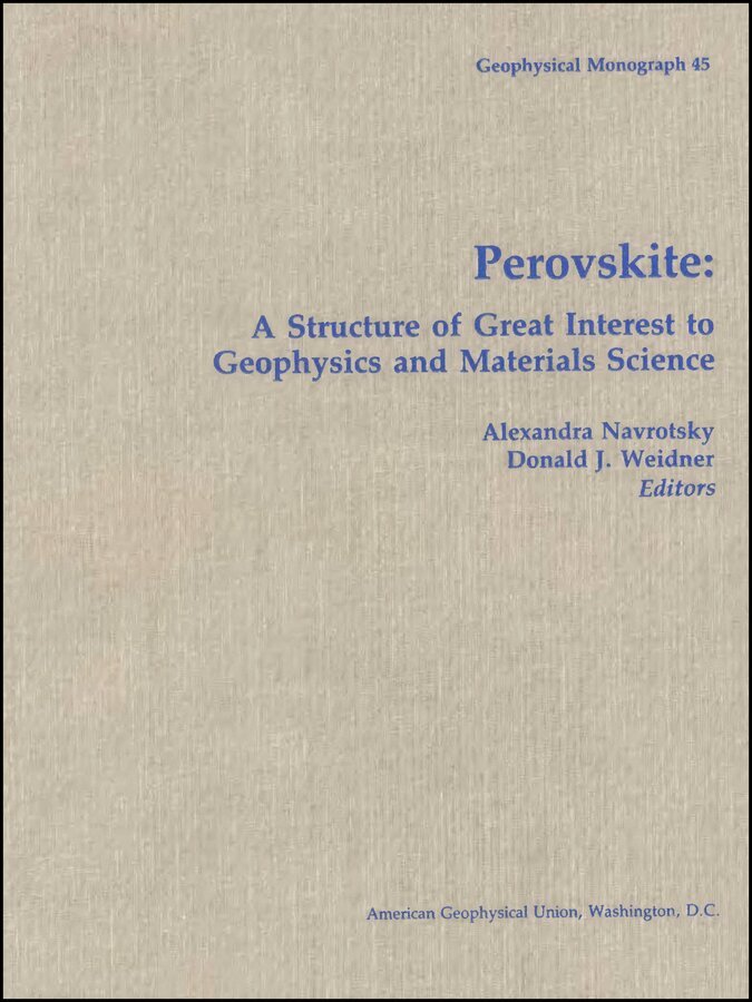 A Navrotsky - Perovskite – A Structure of Great Interest to Geophysics and Materials Science. Tillgänglighet: Tillfälligt slut