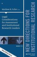 Legal Considerations for Assessment and Institutional Research Leaders