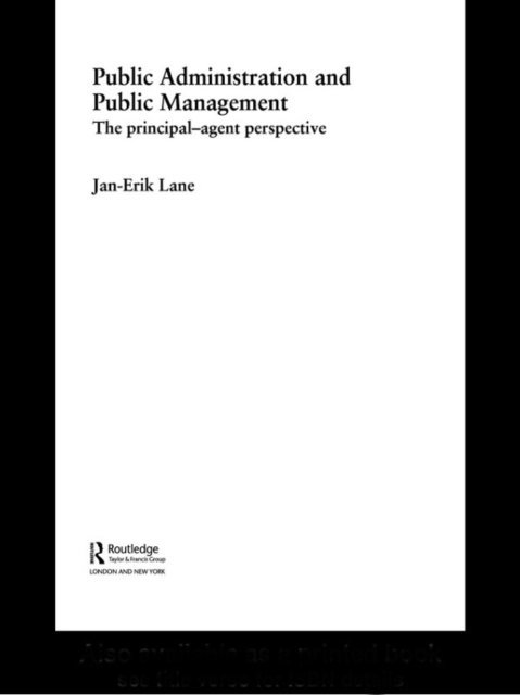 Jan-Erik Lane - Public Administration & Public Management, E-bok