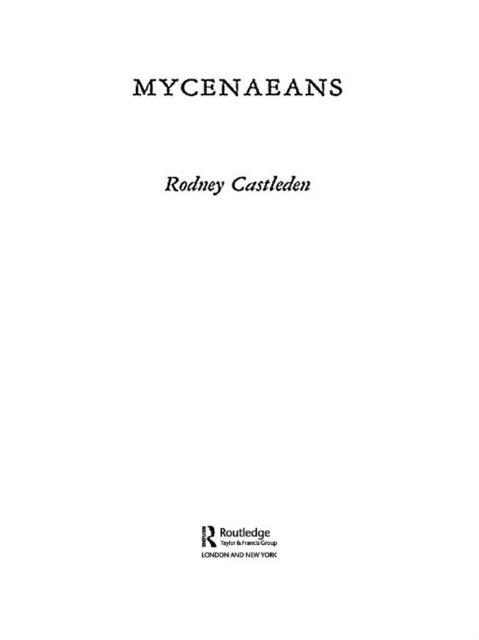Rodney Castleden - Mycenaeans, E-bok