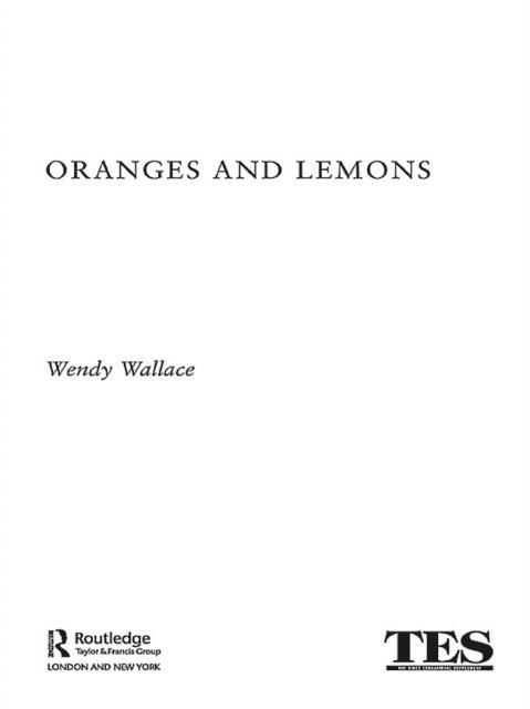 Wendy Wallace - Oranges and Lemons, E-bok