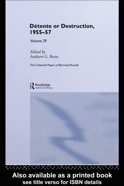 Bertrand Russell, Andrew Bone - Collected Papers of Bertrand Russell Volume 29, E-bok