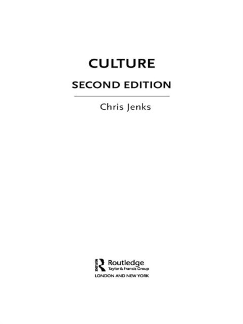 Chris Jenks - Culture, E-bok