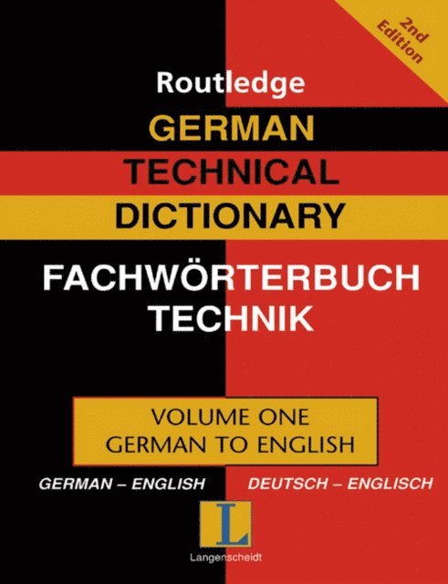 Robert Dimand - German Technical Dictionary (Volume 1), E-bok