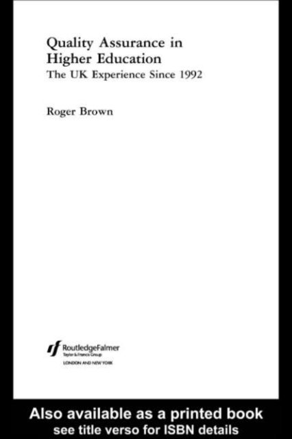 Roger Brown - Quality Assurance in Higher Education, E-bok
