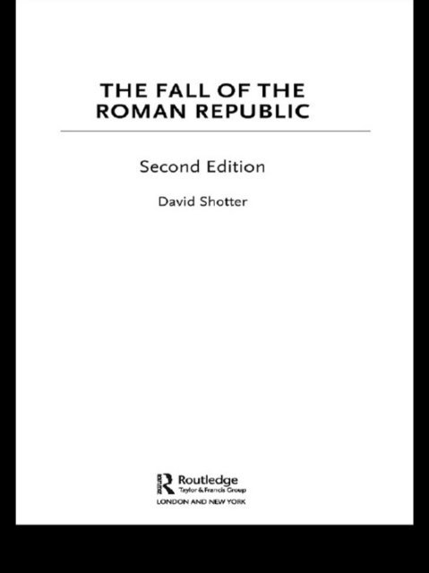 David Shotter - Fall of the Roman Republic, E-bok