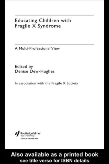 Denise Dew-Hughes - Educating Children with Fragile X Syndrome, E-bok. Tillgänglighet: Lägg i varukorg