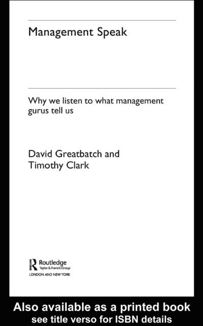 Timothy Clark, David Greatbatch - Management Speak, E-bok