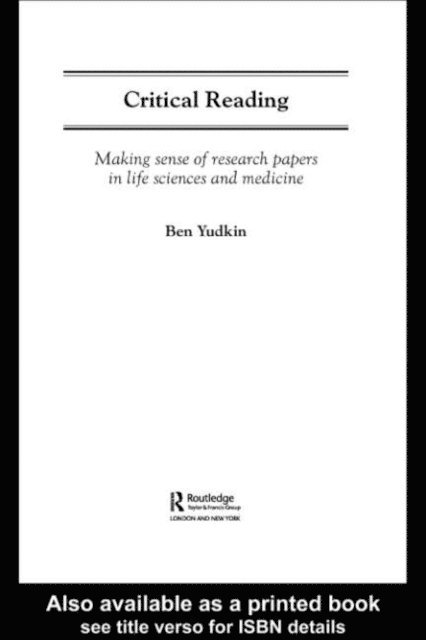 Ben Yudkin - Critical Reading, E-bok. Tillgänglighet: Lägg i varukorg