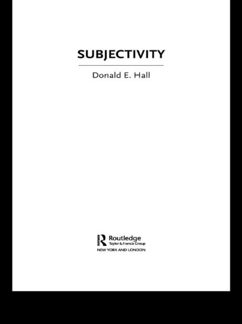 Donald Hall - Subjectivity, E-bok