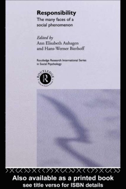 Hans-Werner Bierhoff, Ann Elisabeth Auhagen - Responsibility, E-bok