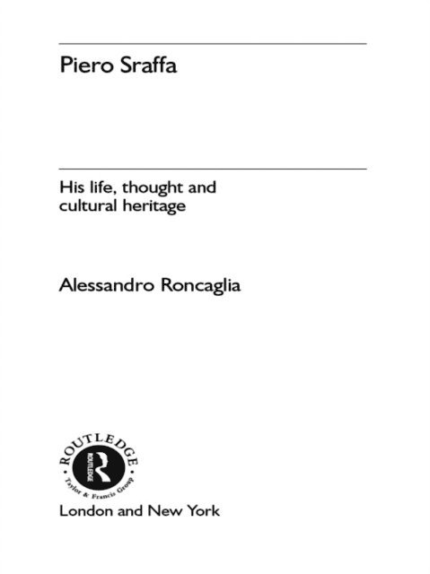 Alessandro Roncaglia - Piero Sraffa, E-bok