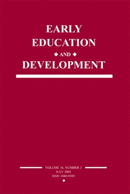 Susanne A. Denham - Early Education and Development, E-bok