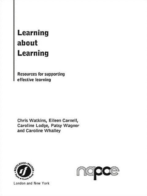 Caroline Whalley, Chris Watkins, Patsy Wagner, Caroline Lodge, Eileen Carnell - Learning about Learning, E-bok