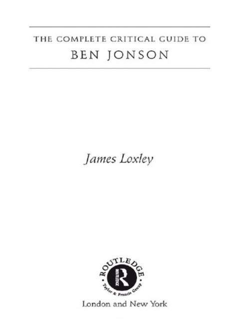 James Loxley - Ben Jonson, E-bok