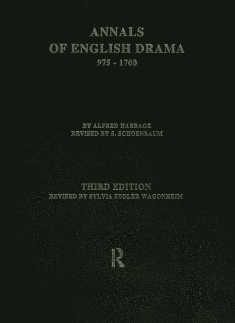 Sylvia Stoler Wagonheim - Annals of English Drama 975-1700, E-bok