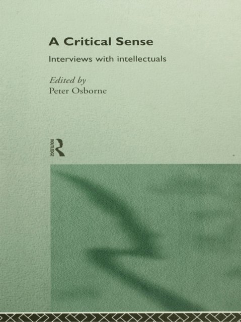 Peter Osborne - Critical Sense, E-bok
