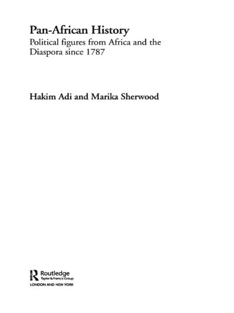 Marika Sherwood, Hakim Adi - Pan-African History, E-bok