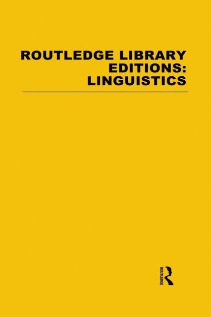 Various - Routledge Library Editions: Linguistics Mini-set A General Linguistics, E-bok