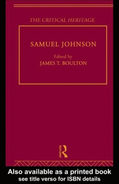 James T. Boulton - Samuel Johnson, E-bok