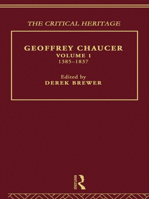 Derek Brewer - Geoffrey Chaucer, E-bok