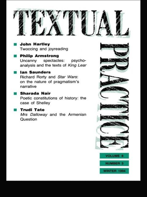 Jean Howard, Terence Hawkes - Textual Practice, E-bok