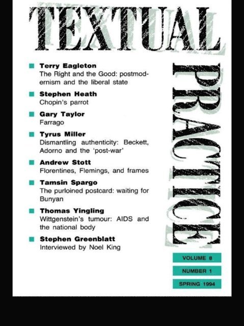 Jean Howard, Terence Hawkes - Textual Practice, E-bok