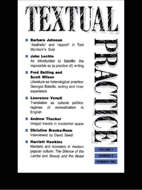Terence Hawkes - Textual Practice, E-bok