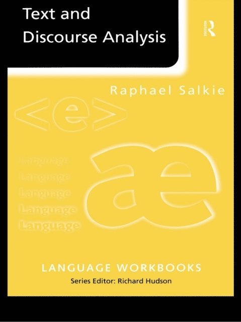 Raphael Salkie - Text and Discourse Analysis, E-bok