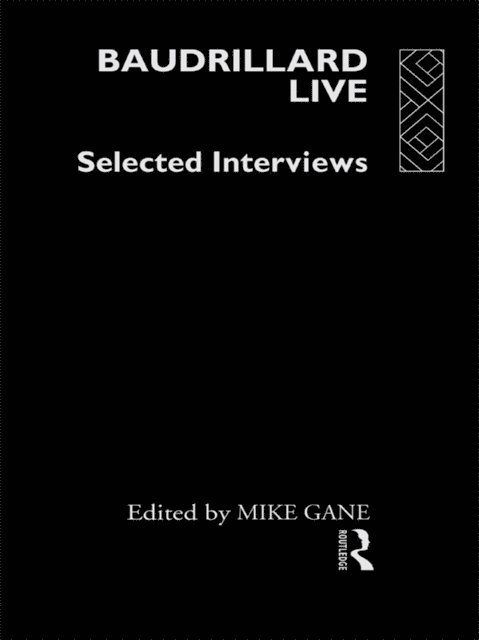 Mike Gane - Baudrillard Live, E-bok