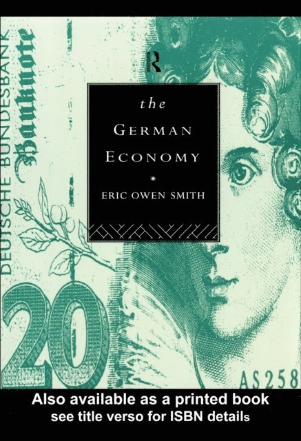 E. Owen-Smith - German Economy, E-bok