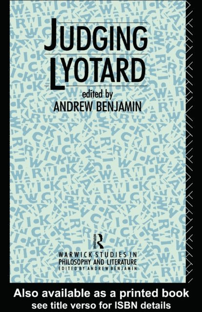 Andrew Benjamin - Judging Lyotard, E-bok