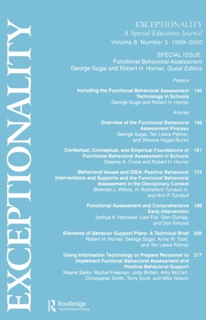 Robert H. Horner, George Sugai - Functional Behavioral Assessment, E-bok