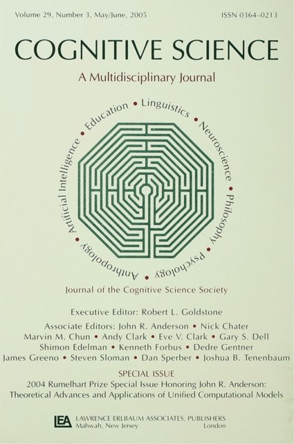Robert Goldstone - 2004 Rumelhart Prize Special Issue Honoring John R. Anderson, E-bok