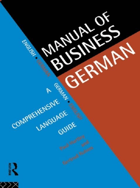 Gertrud Robins, Paul Hartley - Manual of Business German, E-bok