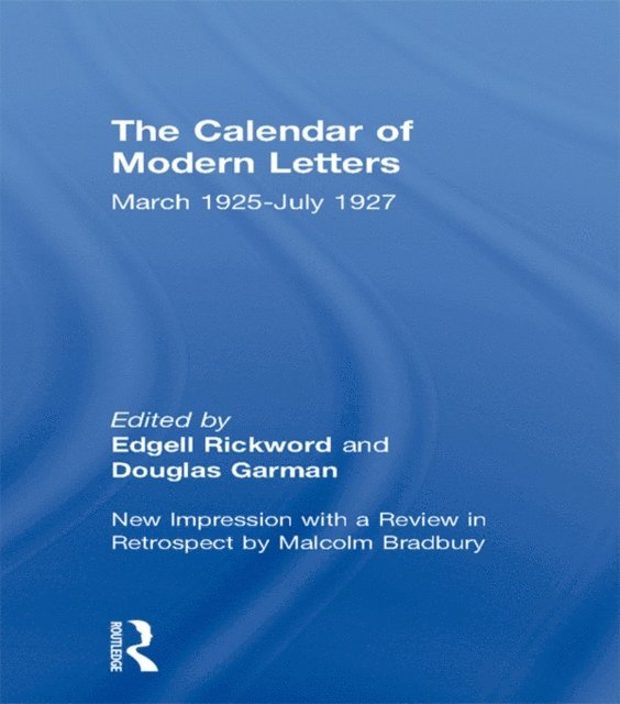 D. Garman, Edgell Rickword - Calendar Modern Letts 4v Cb, E-bok