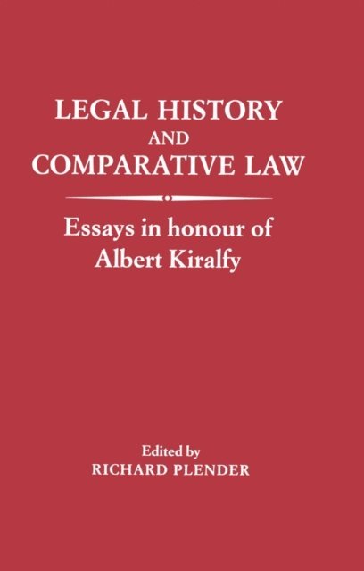 Richard Plender - Legal History and Comparative Law, E-bok