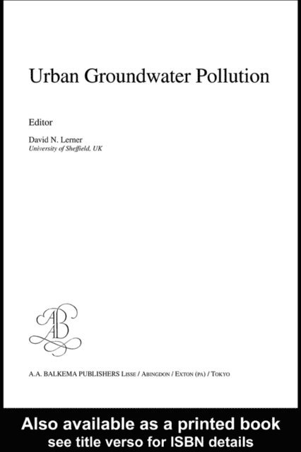 David Lerner - Urban Groundwater Pollution, E-bok