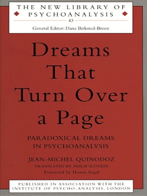 Jean-Michel Quinodoz - Dreams That Turn Over a Page, E-bok