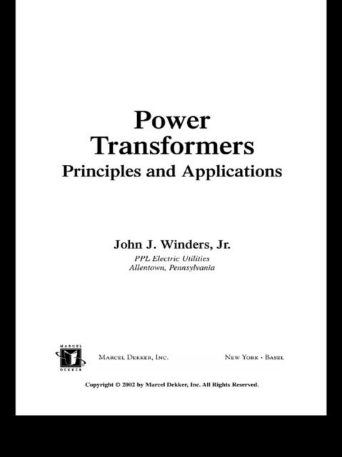 John Winders - Power Transformers, E-bok