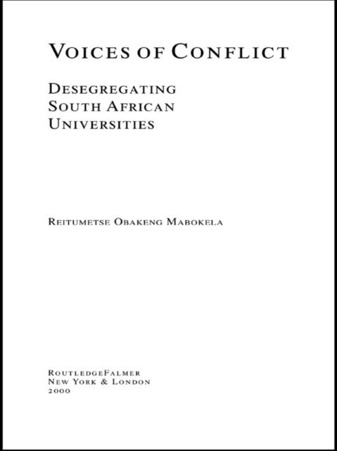 Reitumetse Obakeng Mabokela - Voices of Conflict, E-bok