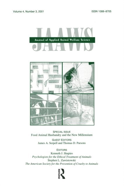 Thomas D. Parsons, James A. Serpell - Food Animal Husbandry and the New Millennium, E-bok