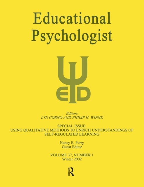 Nancy E. Perry - Using Qualitative Methods To Enrich Understandings of Self-regulated Learning, E-bok