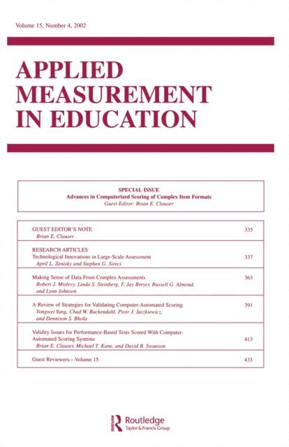 Brian E. Clauser - Advances in Computerized Scoring of Complex Item Formats, E-bok