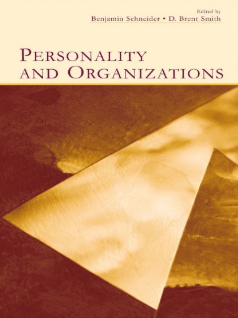 D. Brent Smith, Benjamin Schneider - Personality and Organizations, E-bok